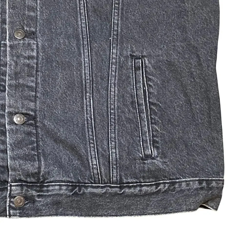 Levi's Hybrid Hooded Trucker Jacket Sweater Mens 3XL Black Denim Jean